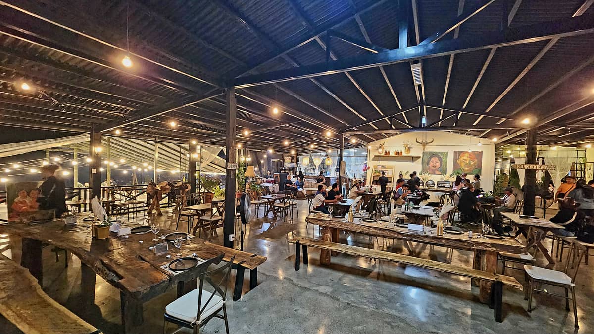 Inside Kumaykay River Farm’s restaurant, where they serve the most delicious dishes in Mindanao.